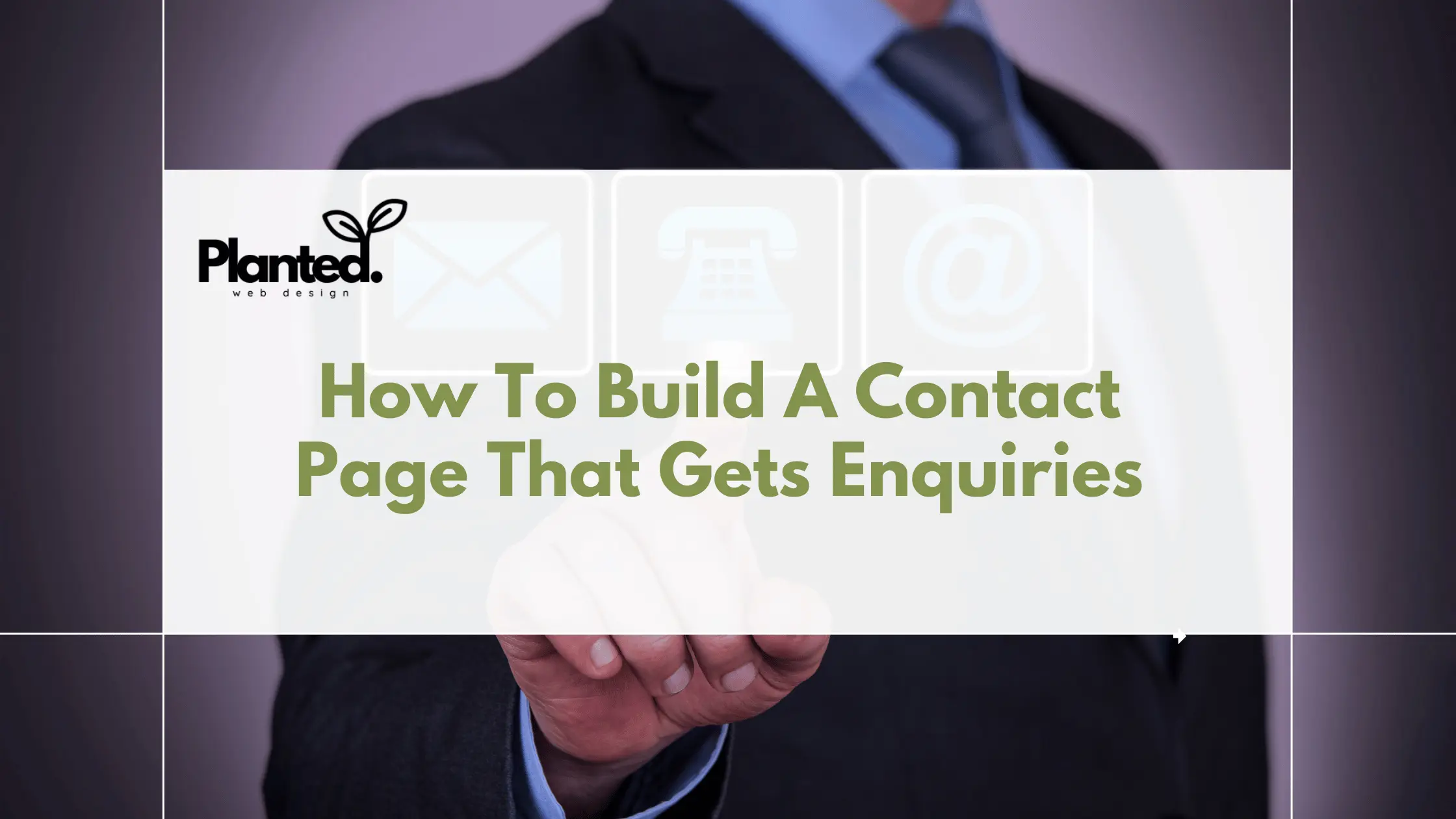 Contact page for inquiries